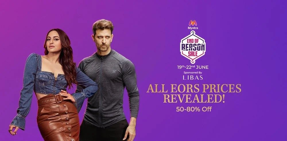 Myntra End Of Reason Sale: Get 50% - 80% OFF